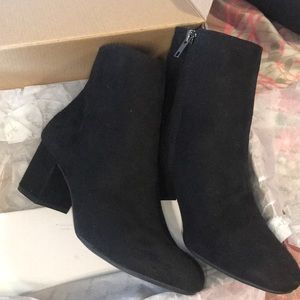Suede booties - size 6.5